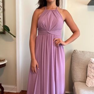 Azazie Light Purple Floor Length Halter Top Dress XL